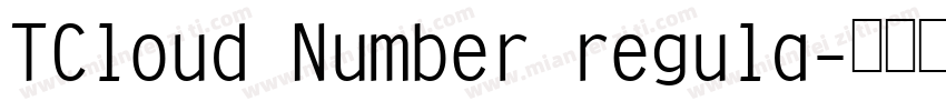 TCloud Number regula字体转换